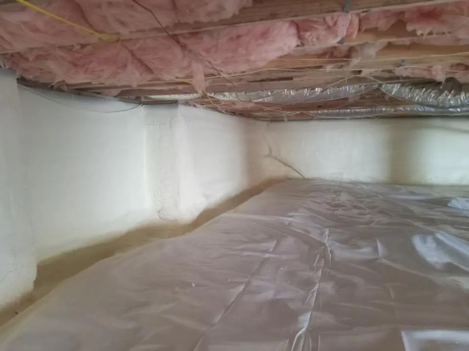 Crawl space encapsulation with closed-cell spray foam for Attic Insulation in Stonegate
